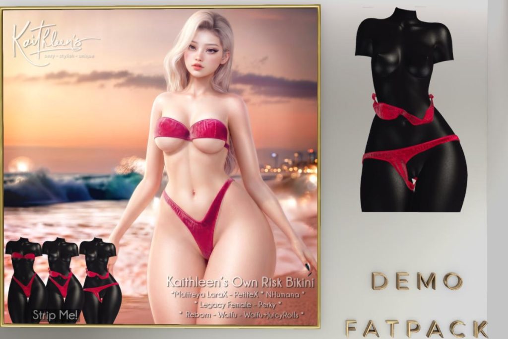 Own Risk Bikini - Legacy/MaitreyaX/Nhumana/Reborn/+mods, L$288 each/L$1188 FP