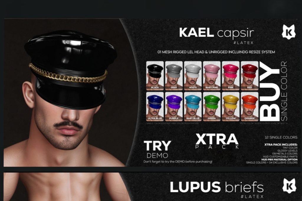 Kael Capsir, L$239 each/L$1720 FP