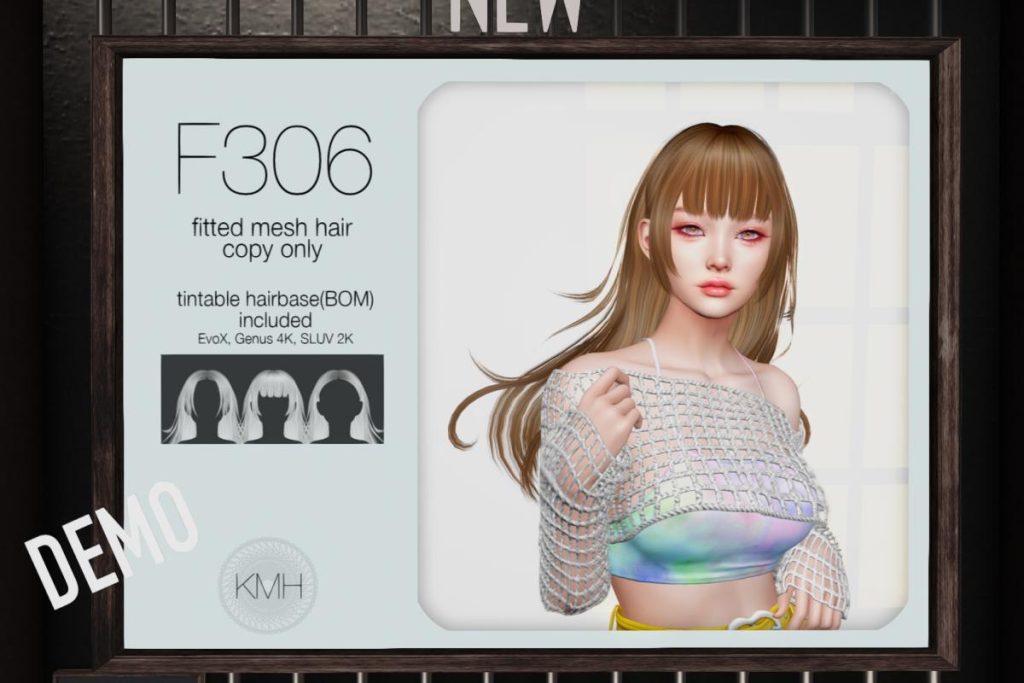 F306 Hair - EvoX/Genus/SLUV, L$325 each/L$468 FP