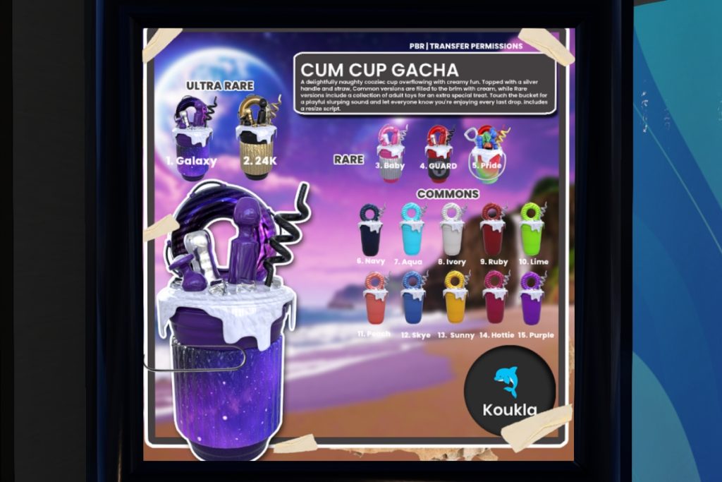 Cum Cup Holdable, L$69 per play