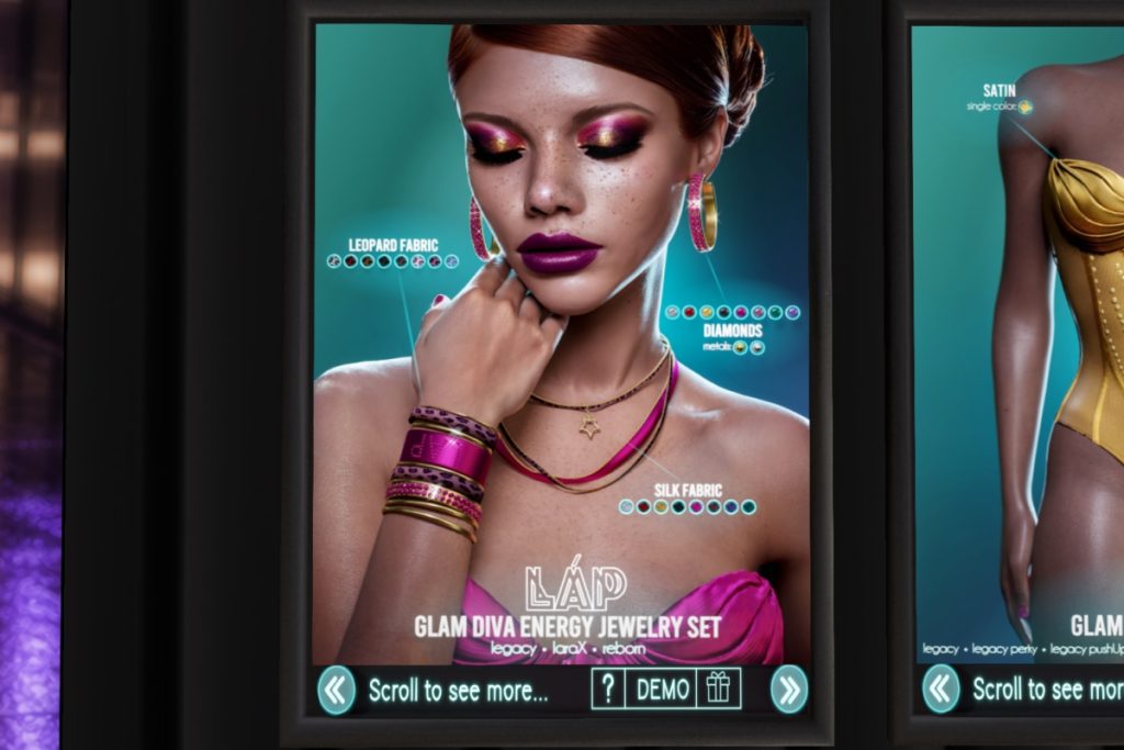 Glam Diva Energy Jewelry Set - Legacy/MaitreyaX/Reborn/+mods, L$250 each