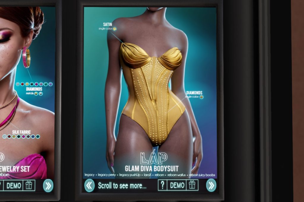 Glam Diva Bodysuit - Legacy/MaitreyaX/Reborn/+mods, L$350 each