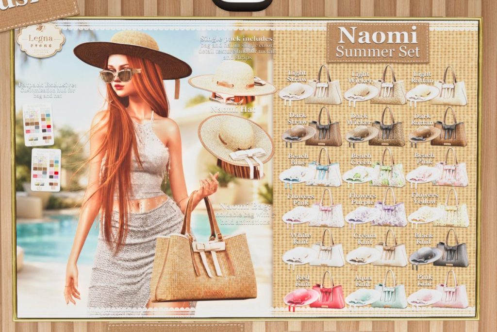Naomi Summer Set, L$249 each/L$2999 FP