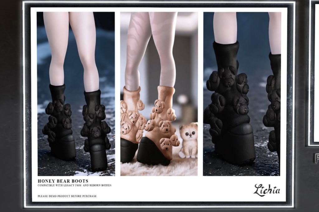 Honey Bear Boots - Legacy F+M/Reborn, L$250 each/L$899 FP