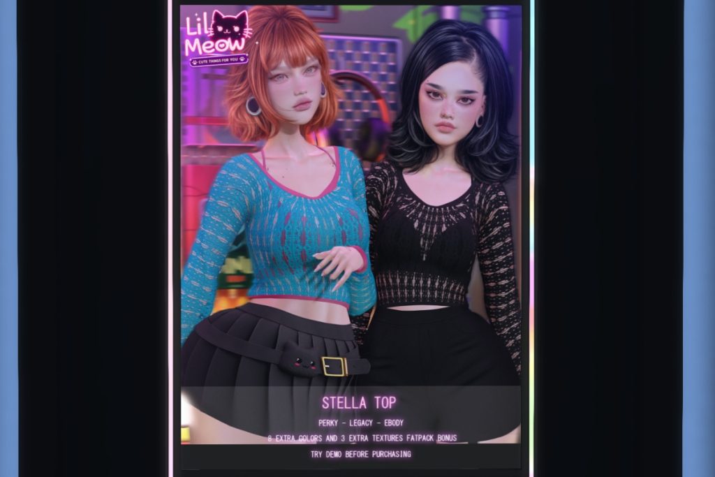 Stella Top - Legacy/Reborn/+mods, L$199 each/L$799 FP
