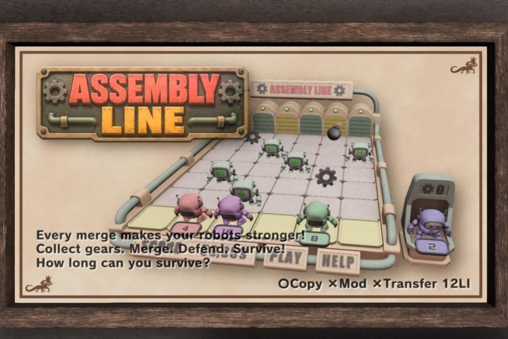 Assembly Line, L$100-L$580 each