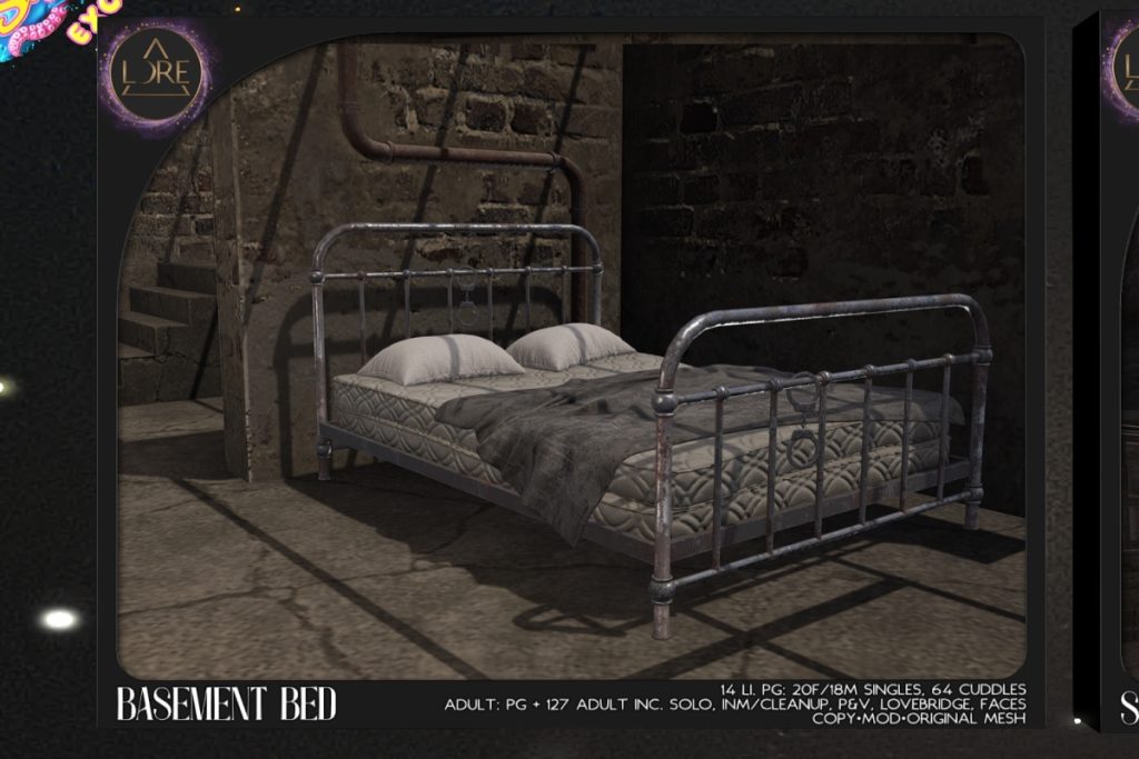 Basement Bed, L$750-L$2000 each
