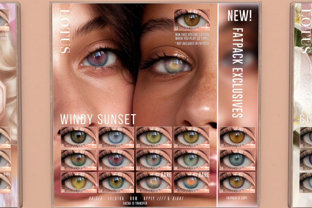 Windy Sunset Eyes, L$60 per play/L$2000 FP