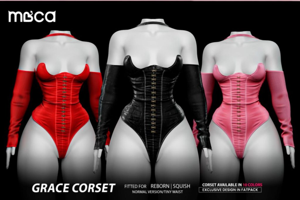 Grace Corset - Reborn/+mods, L$299 each/L$999 FP