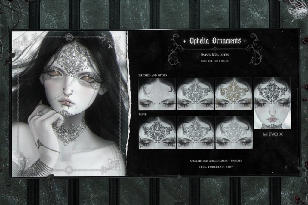 Ophelia Ornaments Layers - EvoX, L$250