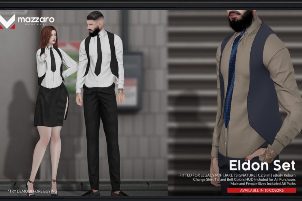 Eldon Set - CZ Slim/Gianni/Jake/Legacy F+M/Reborn, L$250 each/L$950 each FP
