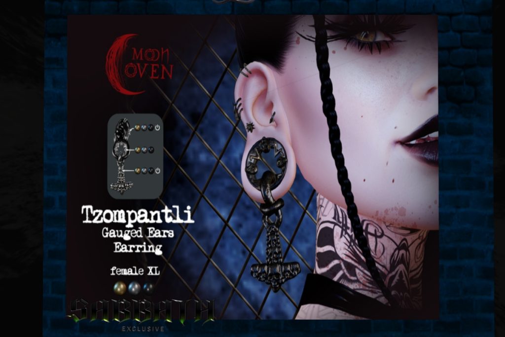 Tzompantli Gauged Earrings - Swallow Gauged XL F Ears, L$300