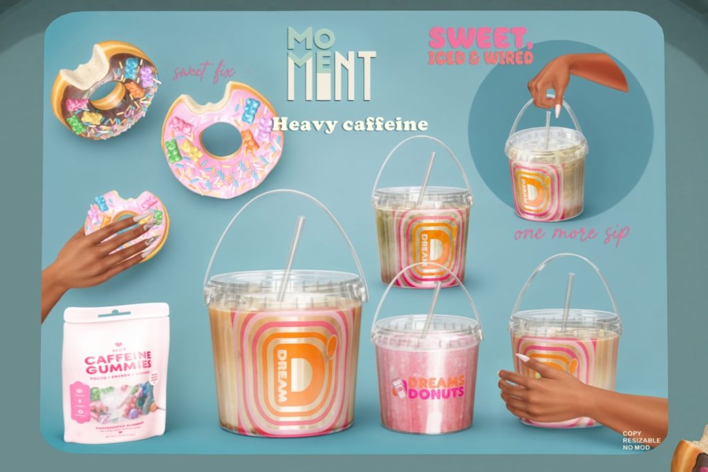 Heavy Caffeine Holdables, L$199-L$250 each/L$1999 FP