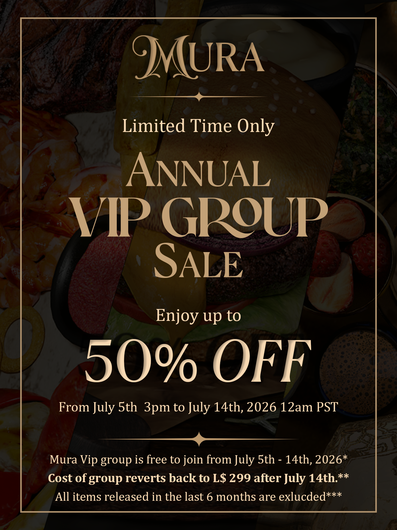 YOUR MURA VIP ACCESS TO UP TO 50% OFF STARTS NOW