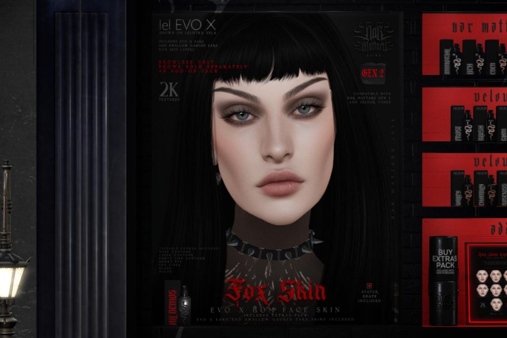 Fox Skin - Evo X, L$699 each | Fox Skin Extras &amp; Brow Add-on Packs, L$299 each