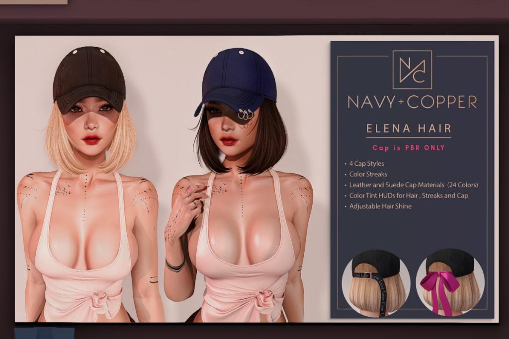 Elena Hair, L$399/L$199 Style Add On