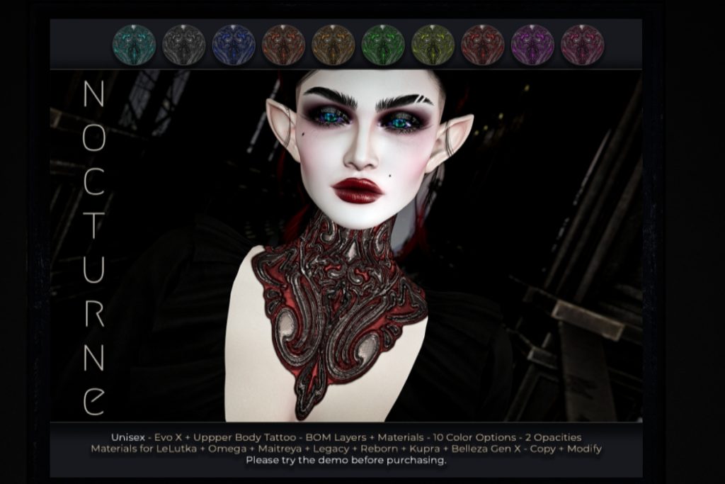 Nocturne Tattoo - EvoX, L$199