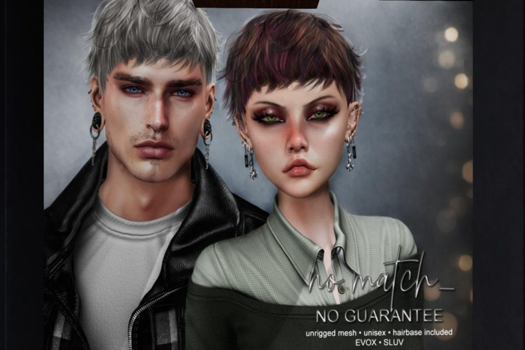 No Guarantee Hair - EvoX/SLUV, L$170 each/L$640 FP