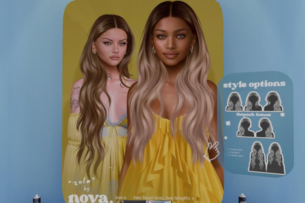Zola Hair, L$288 each/L$988 FP