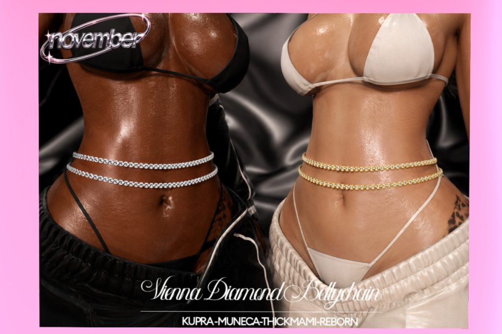 Vienna Diamond Belly Chain - Inithium/Reborn/Thick Mami/Yentements, L$299 each/L$599
