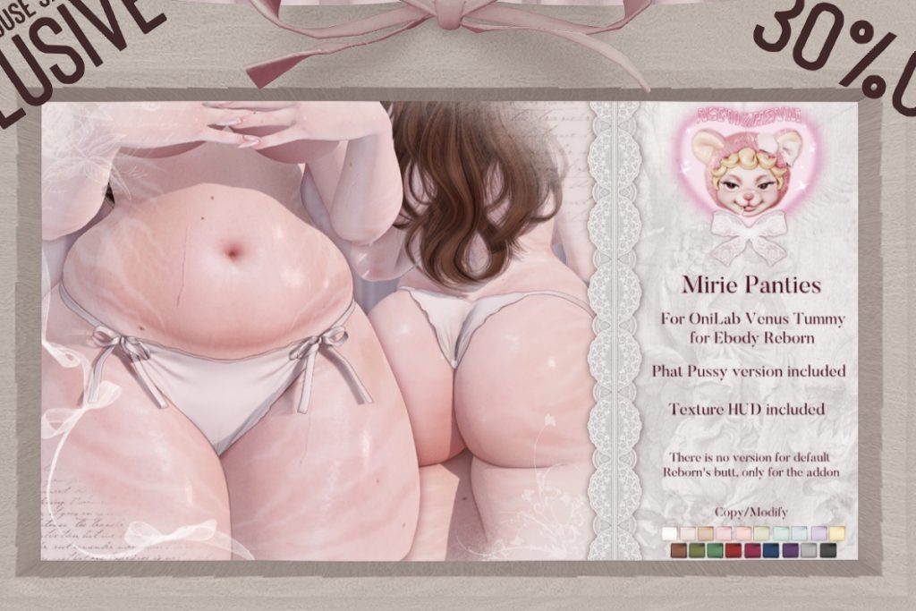 Mirie Panties - Venus Tummy for Reborn/+mods, L$350