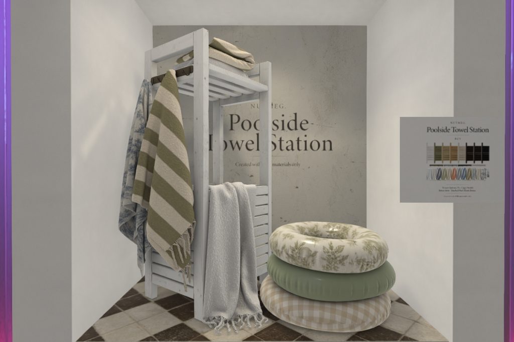Poolside Towel Station, L$450