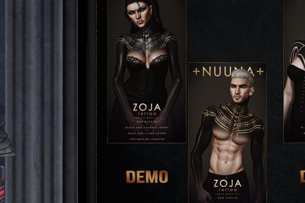Zoja Tattoo - Evo X, L$250 each