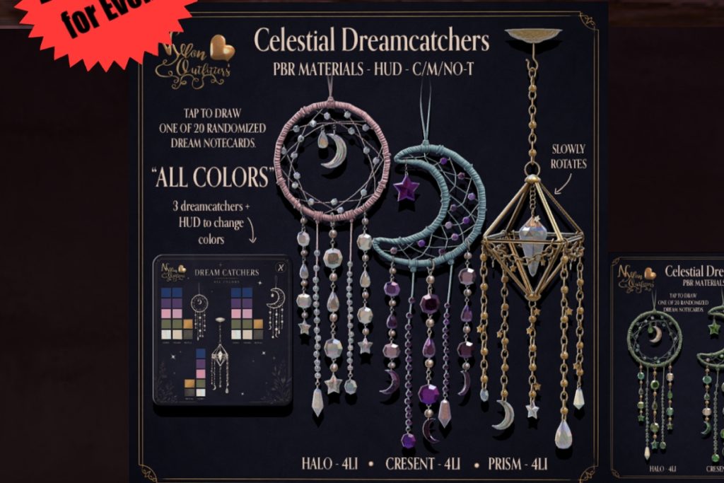 Celestial Dreamcatchers, L$188 each/L$900 FP