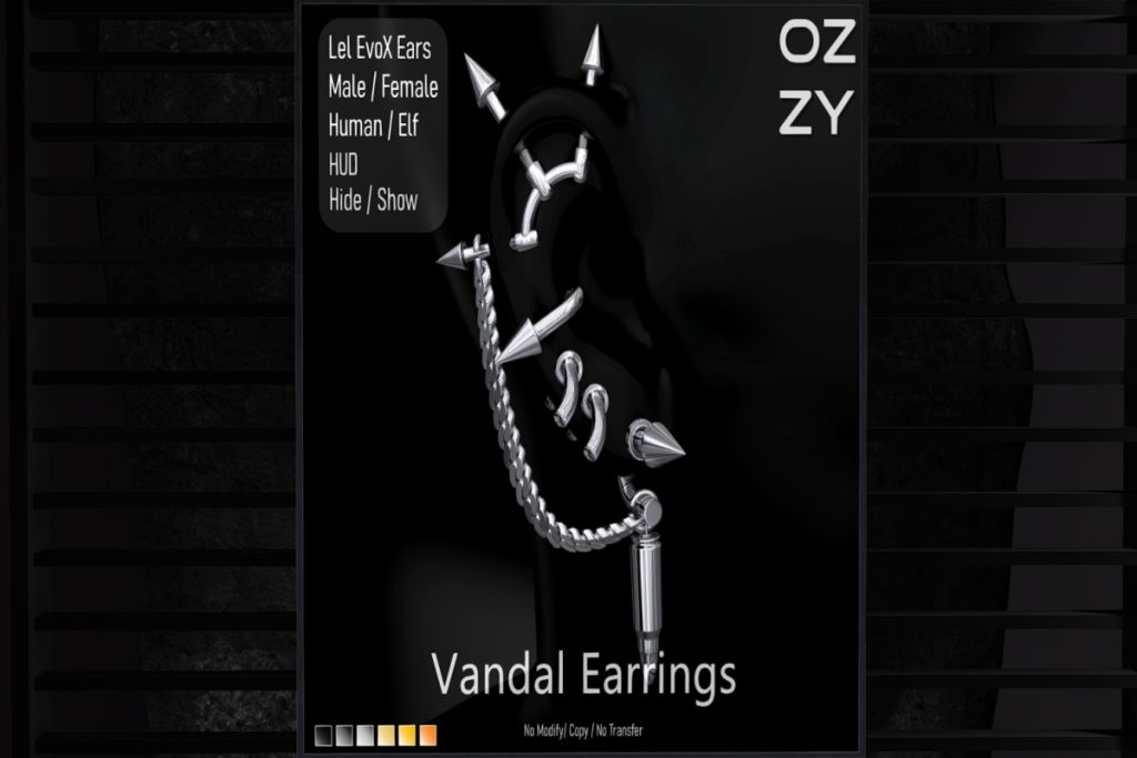 Vandal Earrings - EvoX, L$399