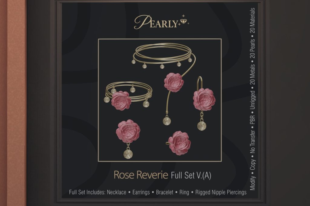 Rose Reverie Jewelry Set, L$650 each