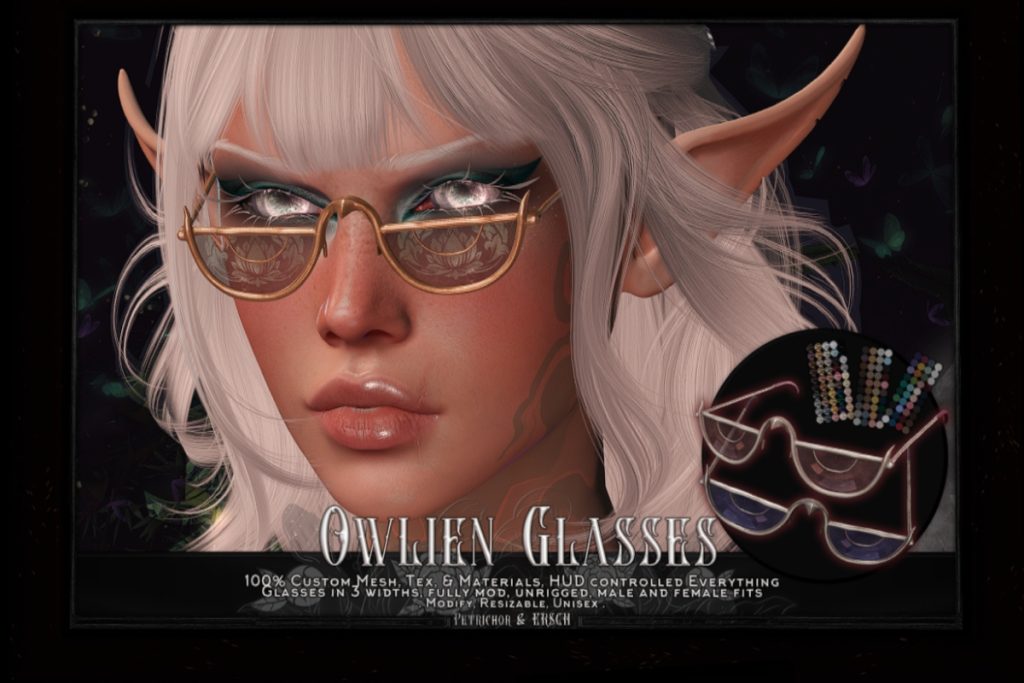 Owlien Glasses, L$329 each/L$599 FP