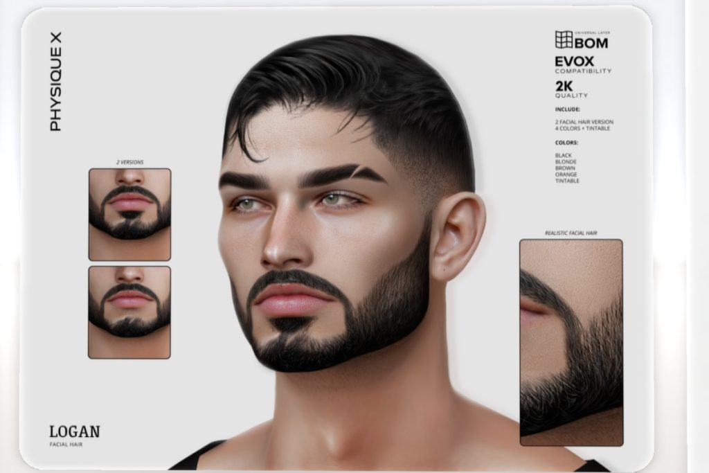 Logan Facial Hair - EvoX, L$299