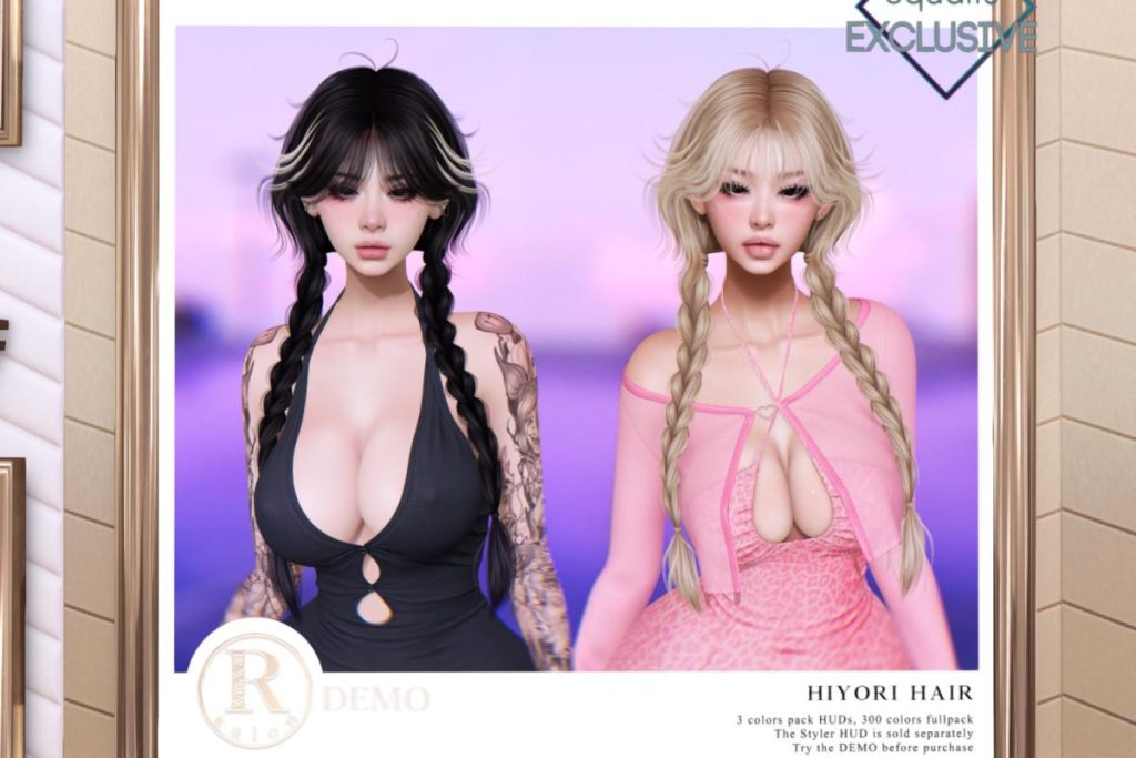 Hiyori Hair, L$355 each/L$955 FP