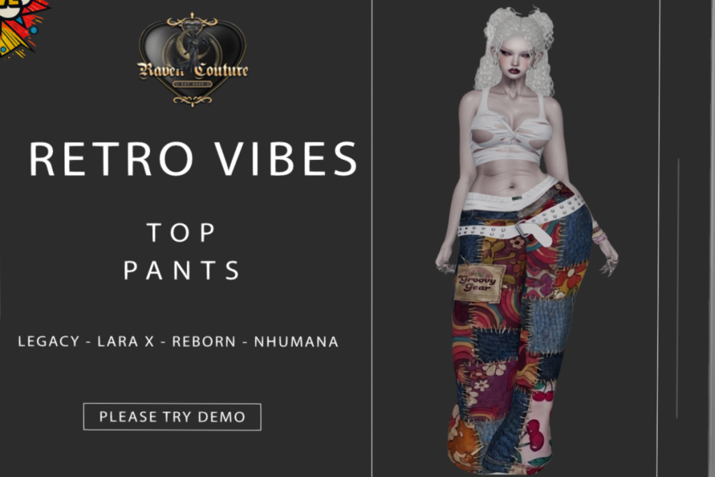 Retro Vibes Top &amp; Jeans - Legacy/MaitreyaX/Nhumana/Reborn, L$99-L$250 each / L$400-L$1500 FP
