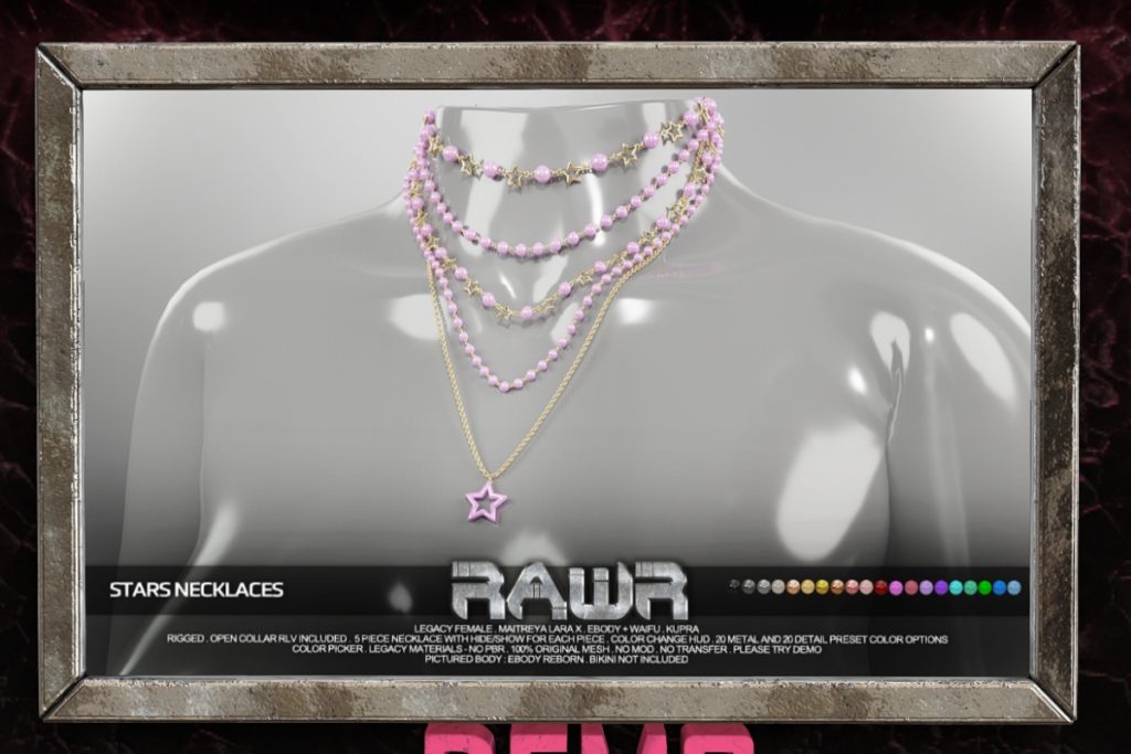 Stars Necklaces - Inithium/Legacy/MaitreyaX/Reborn/+mods, L$315