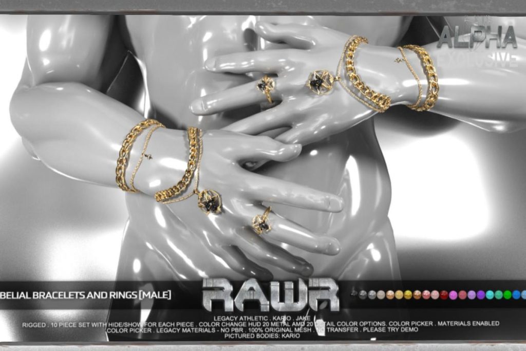 Belial Bracelets &amp; Rings - Jake/Kario/Legacy/+mods, L$315