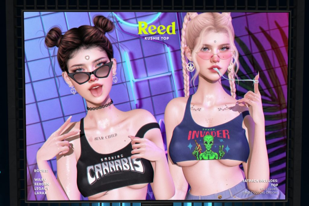 Kushie Top - Legacy/MaitreyaX/Reborn/+mods, L$249 each/L$999 FP