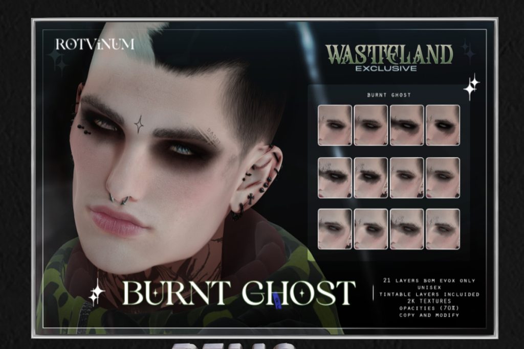 Burnt Ghost Tattoo - EvoX, L$249