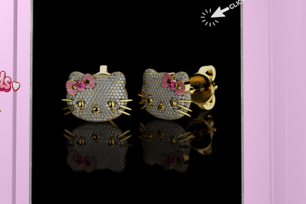 Kitty Diamond Earrings - L$1250 each