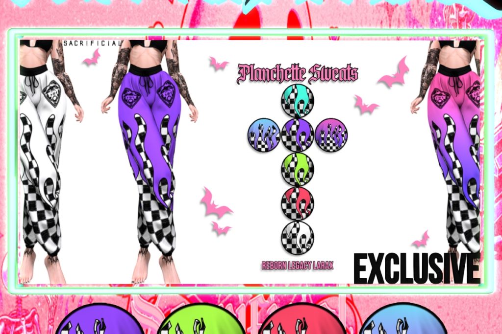 Planchette Sweats - Legacy/MaitreyaX/Reborn, L$125 each/L$500 FP