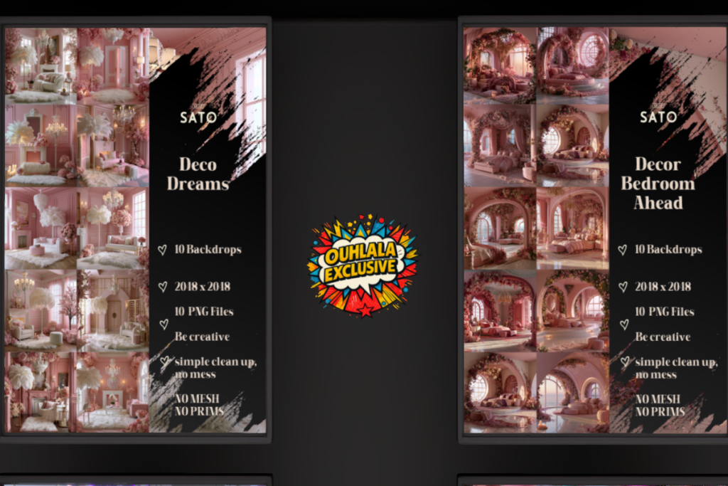 Deco Dreams &amp; Decor Bedroom Ahead Backdrops, L$150 each