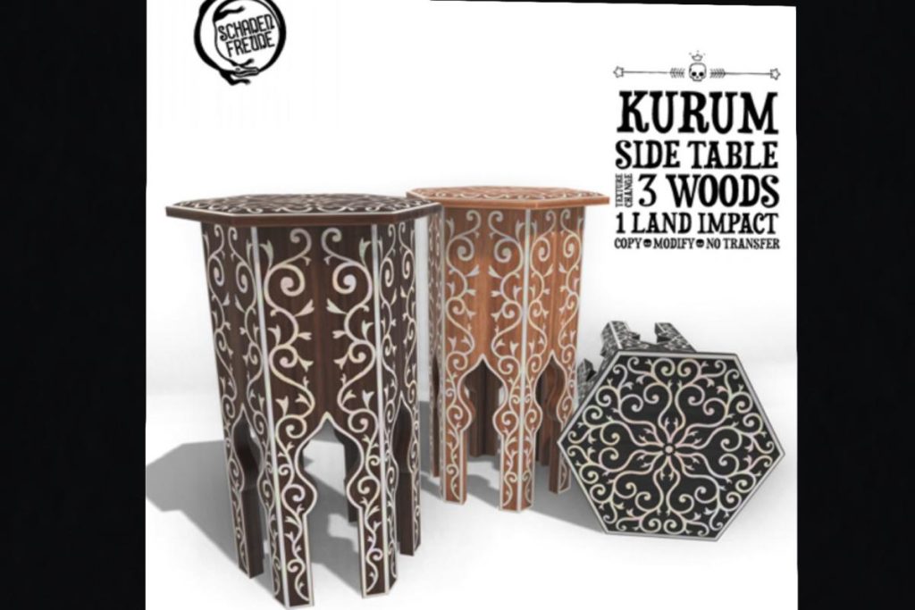 Kurum Side Table, L$88