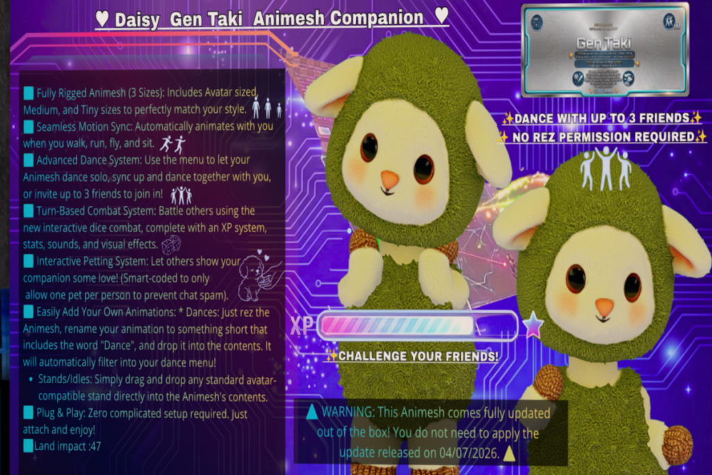 Daisy Gen Taki v2, L$400 each