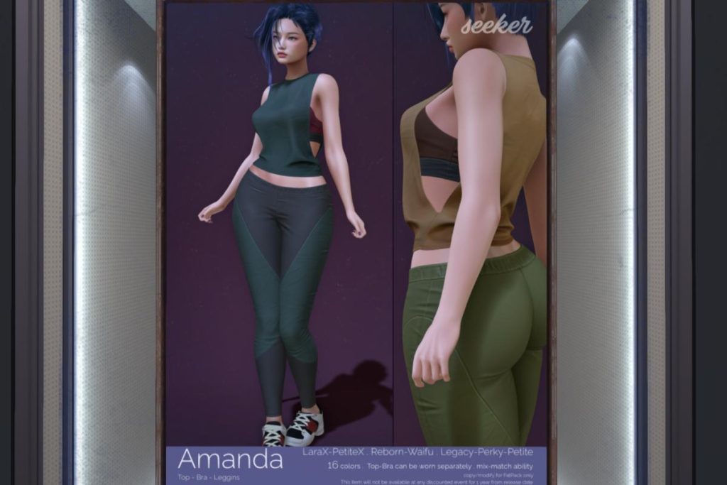 Amanda Outfit - Legacy/MaitreyaX/Reborn/+mods, L$349 each/L$1399 FP