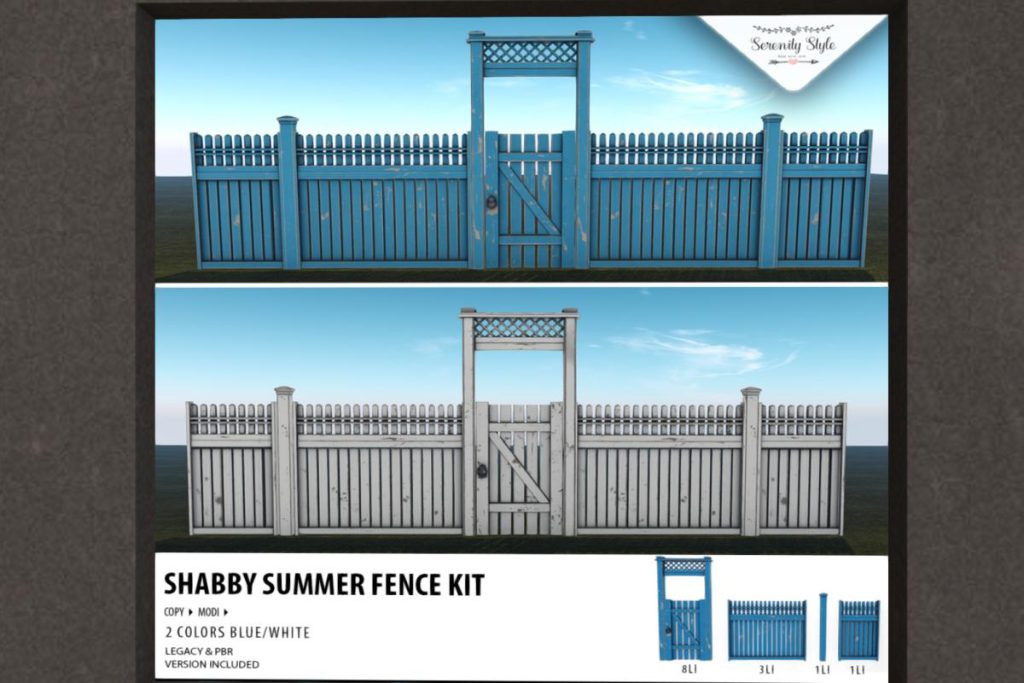 Shabby Summer Fence Kit, L$350