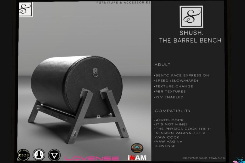 The Barrel Bench, L$1499