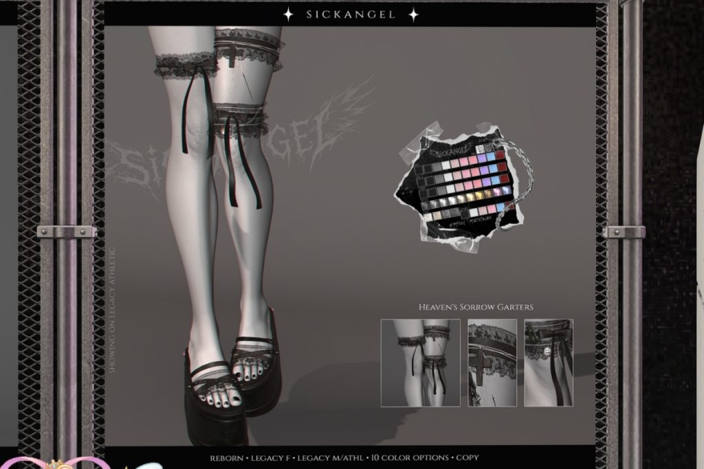 Heaven's Sorrow Garter - Legacy F+M/Reborn/+mods, L$333 each/L$499 FP