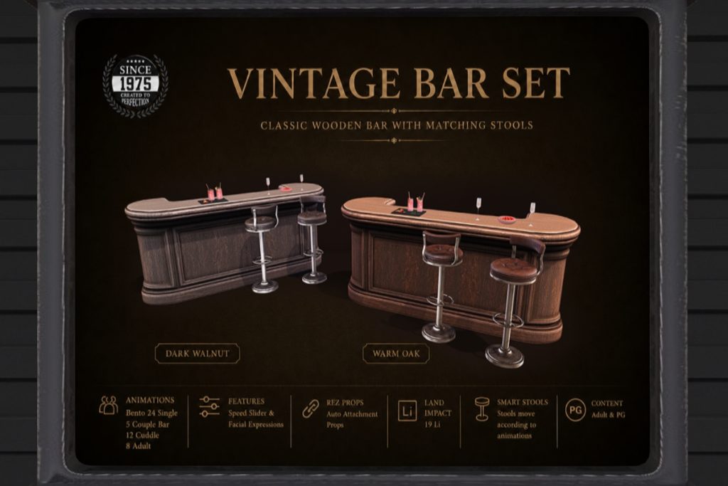 Vintage Bar Set, L$850