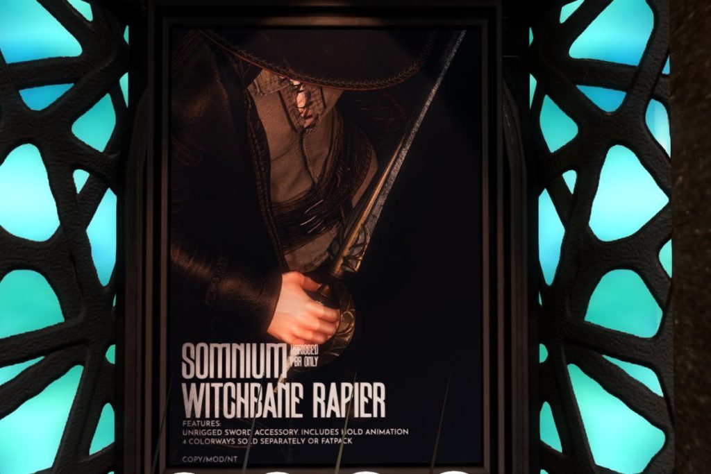 Witchbane Rapier, L$250 each/L$975 FP