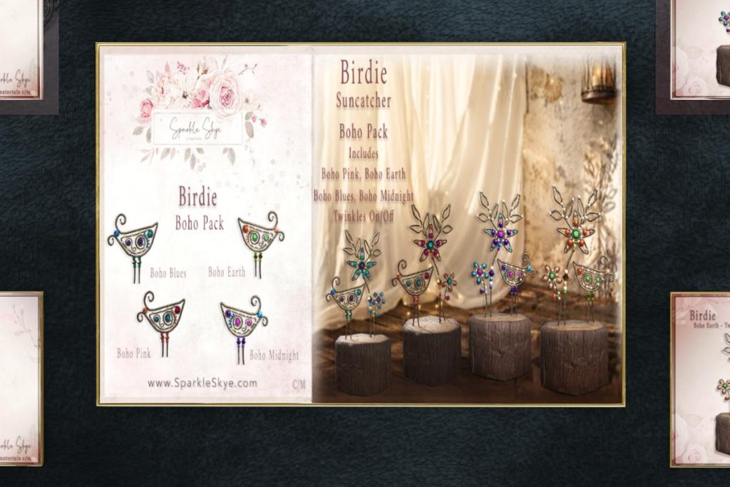 Birdie Boho Suncatcher, L$275 each/L$380 FP